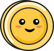 coin with a smiley face (lunch money mascot)